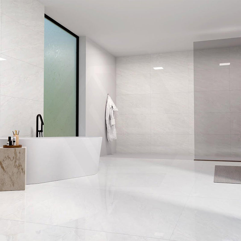Euromarmo Pearl White Marble Look Polished 300/600/1200mm Tile