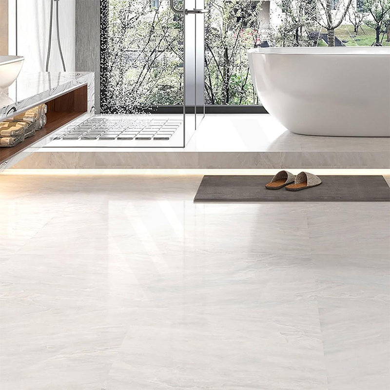 Euromarmo Pearl White Marble Look Polished 300/600/1200mm Tile