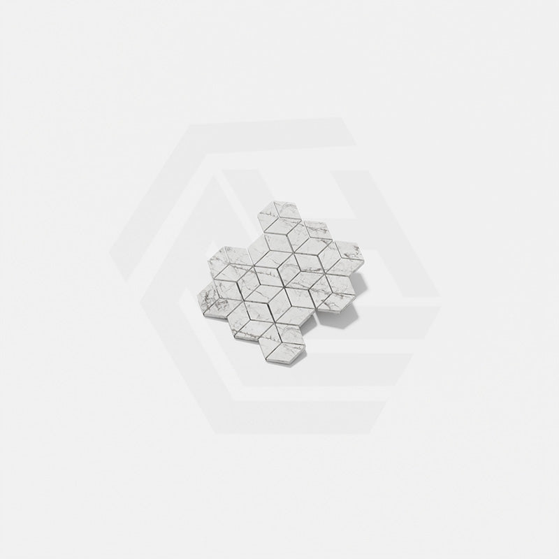 Marble Express Mosaic Carrara Diamond Cube Honed Tile 282x244mm Sheet (45×78mm Cube Piece)