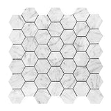 Marble Express Mosaic Carrara Hexagon Honed Tile 305x298mm Sheet (48×55mm Hexagon Piece)