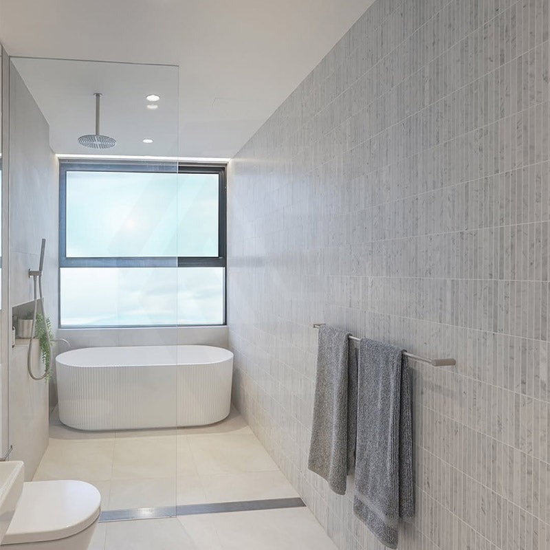 Marble Express Mosaic Carrara Strip Honed Tile 305x305mm Sheet (15x150mm Strip Piece)