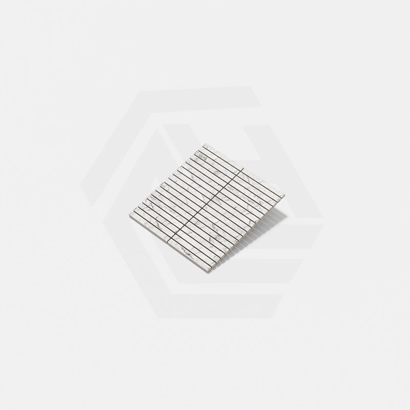 Marble Express Mosaic Carrara Strip Honed Tile 305x305mm Sheet (15x150mm Strip Piece)