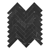 Marble Express Mosaic Pietra Grey Herringbone Honed Tile 305x281mm Sheet (25×98mm Chip Piece)