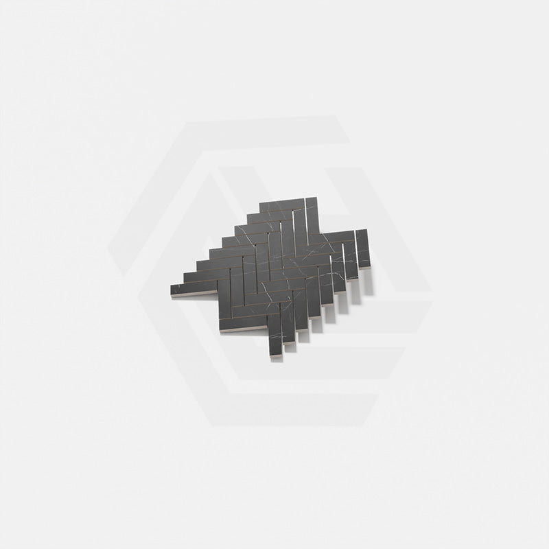 Marble Express Mosaic Pietra Grey Herringbone Honed Tile 305x281mm Sheet (25×98mm Chip Piece)