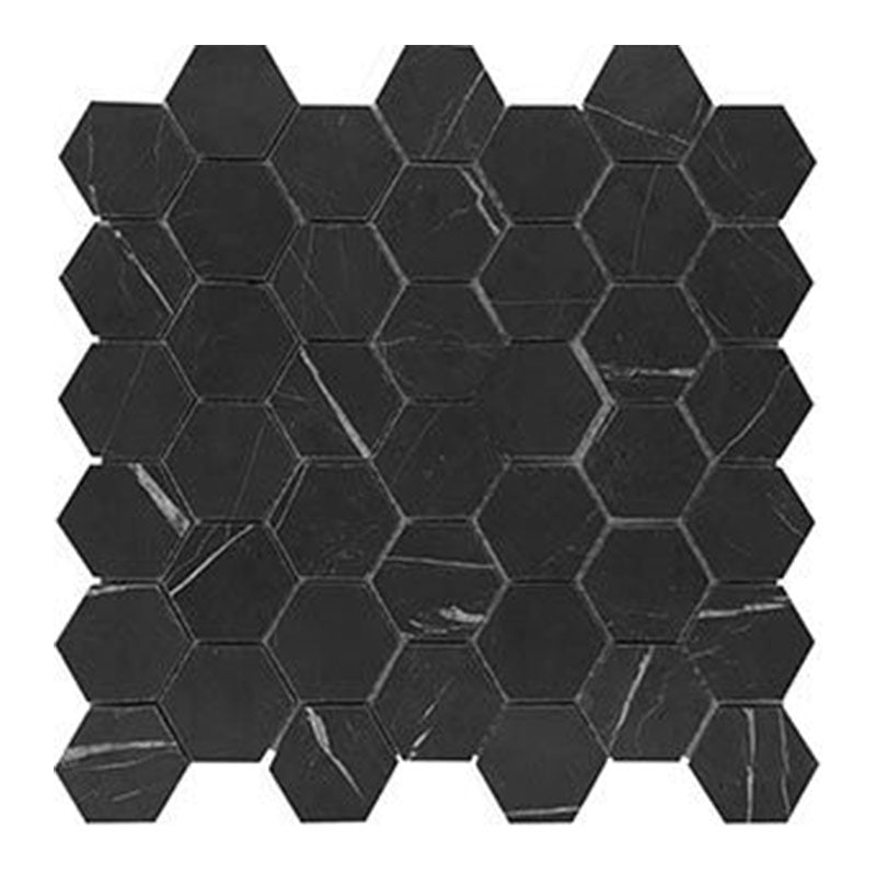 Marble Express Mosaic Pietra Grey Hexagon Honed Tile 305x298mm Sheet (48×55mm Hexagon Piece)