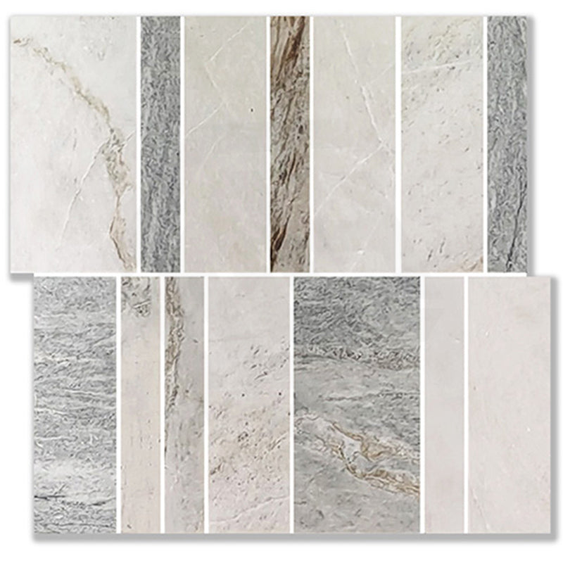 Marble Mosaic Paradise Nova Brick Tile 300x300mm Sheet