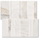 Marble Mosaic Raw Silk Nova Brick Honed Tile 300x300mm Sheet