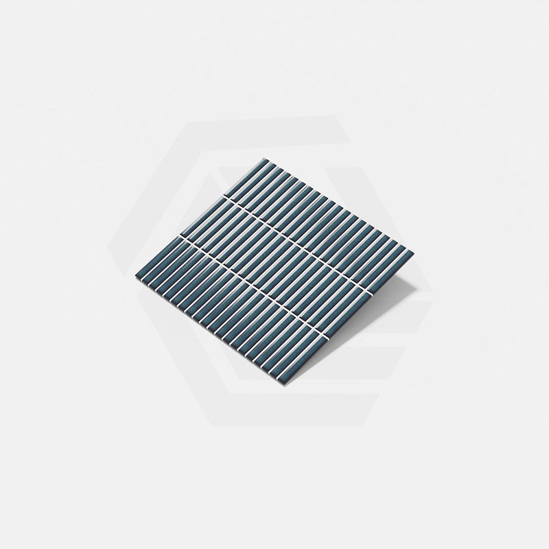 Cottage Pencil Mosaic Sheet Aqua Blue Gloss 296x293mm Tile (13x95mm Pencil Piece)