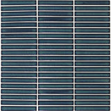 Cottage Pencil Mosaic Sheet Aqua Blue Gloss 296x293mm Tile (13x95mm Pencil Piece)