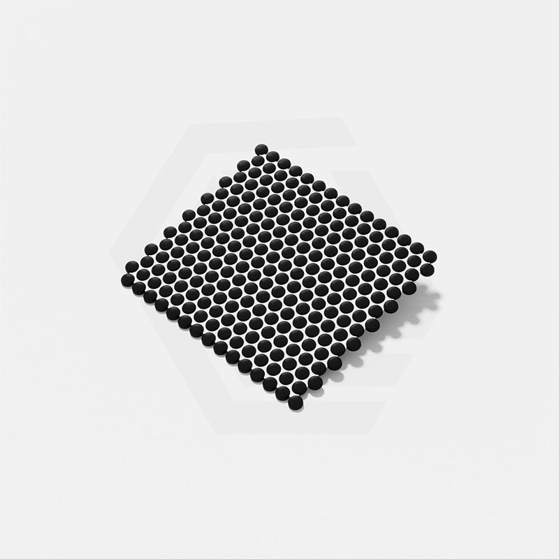 Cottage Penny Round Mosaic Sheet Matt Black 315x291mm Tile (20x20mm Round Piece)