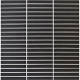 Cottage Pencil Mosaic Sheet Matt Black 296x293mm Tile (13x95mm Pencil Piece)