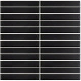 Cottage Strip Mosaic Sheet Gloss Black 300x296mm Tile (22x145mm Strip Piece)