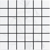 Cottage Square Mosaic Sheet Carrara Matt White 306x306mm Tile (48x48mm Square Piece)