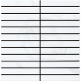 Cottage Strip Mosaic Sheet Carrara Matt White 300x296mm Tile (22x145mm Strip Piece)