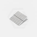 Cottage Strip Mosaic Sheet Carrara Matt White 300x296mm Tile (22x145mm Strip Piece)