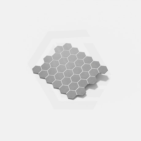 Cottage Hexagon Mosaic Sheet Matt Grey 325x282mm Tile (51x59mm Hexagon Piece)