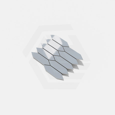 Cottage Picket Mosaic Sheet Slate Grey Gloss 257x313mm Tile (48x195mm Picket Piece)
