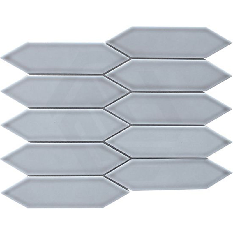 Cottage Picket Mosaic Sheet Slate Grey Gloss 257x313mm Tile (48x195mm Picket Piece)