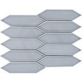 Cottage Picket Mosaic Sheet Slate Grey Gloss 257x313mm Tile (48x195mm Picket Piece)