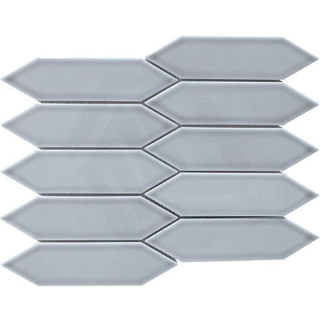 Cottage Picket Mosaic Sheet Slate Grey Gloss 257x313mm Tile (48x195mm Picket Piece)