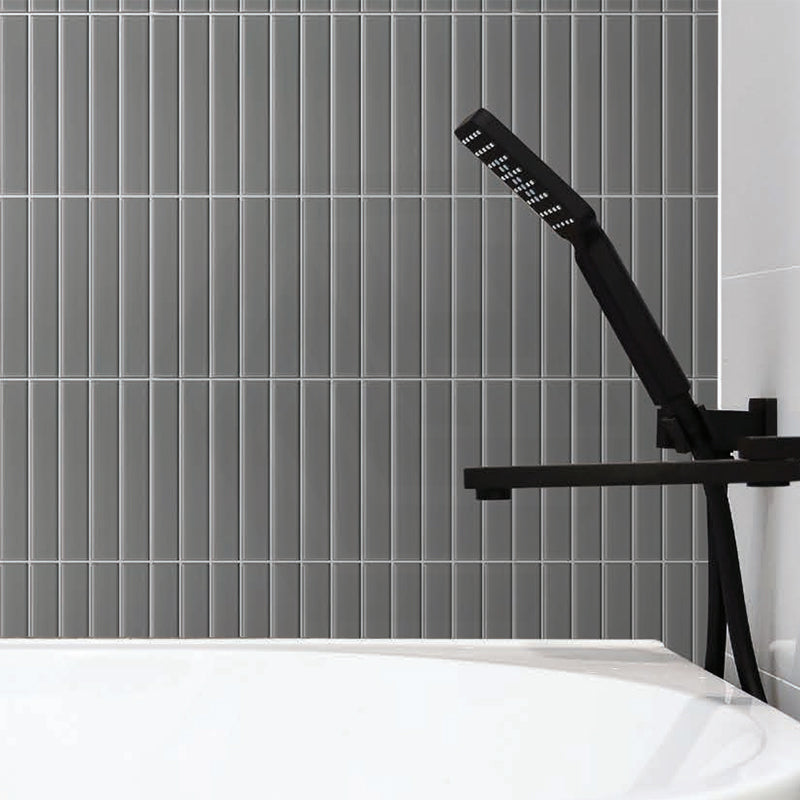 Cottage Strip Mosaic Sheet Matt Grey 300x296mm Tile (22x145mm Strip Piece)