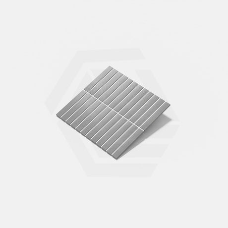Cottage Strip Mosaic Sheet Matt Grey 300x296mm Tile (22x145mm Strip Piece)