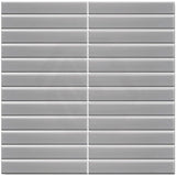 Cottage Strip Mosaic Sheet Matt Grey 300x296mm Tile (22x145mm Strip Piece)