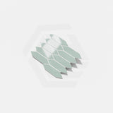 Cottage Picket Mosaic Sheet Jade Green Gloss 257x313mm Tile (48x195mm Picket Piece)