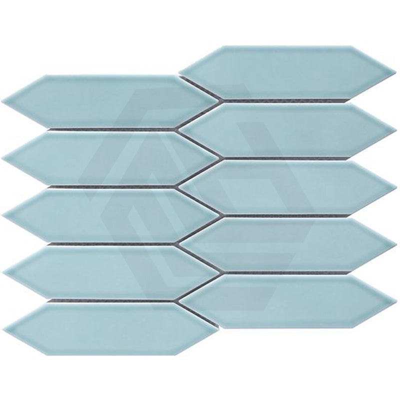 Cottage Picket Mosaic Sheet Jade Gloss Green 257x313mm (48x195mm Picket Piece)