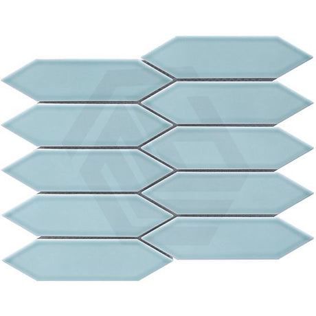 Cottage Picket Mosaic Sheet Jade Gloss Green 257x313mm (48x195mm Picket Piece)