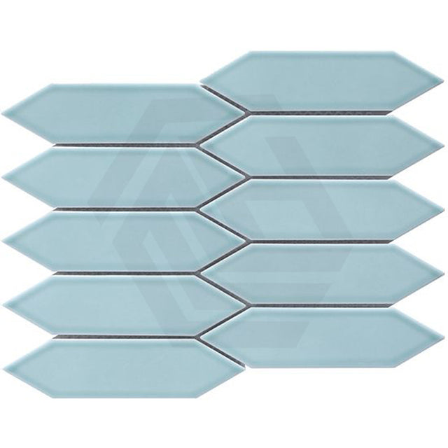 Cottage Picket Mosaic Sheet Jade Gloss Green 257x313mm (48x195mm Picket Piece)