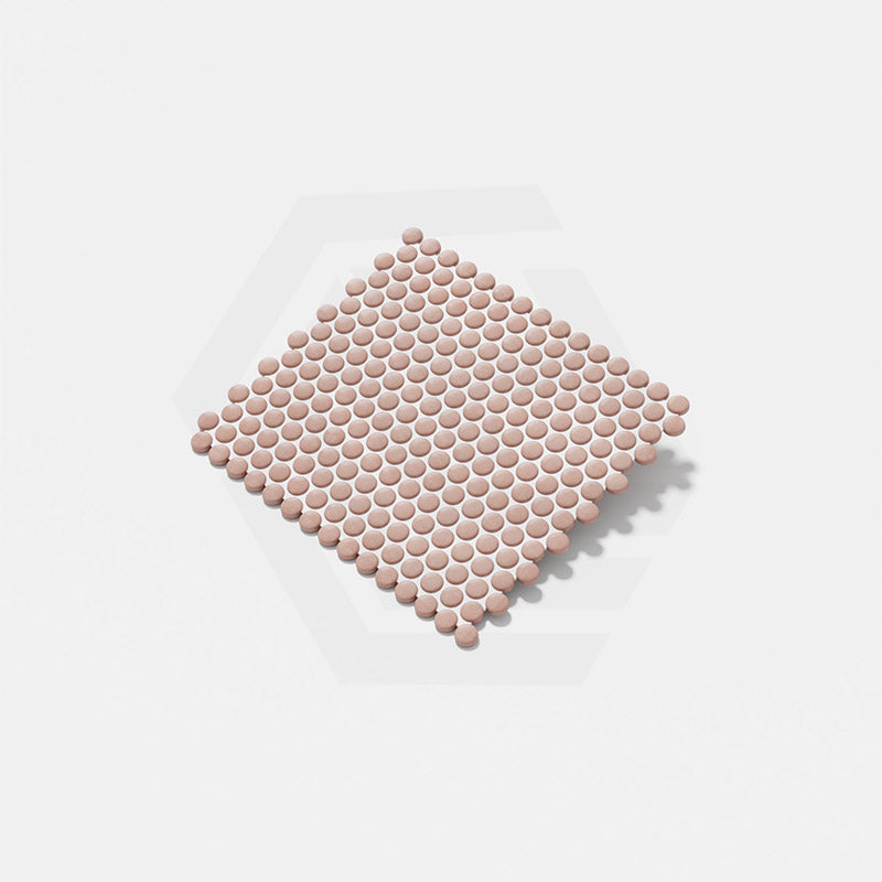 Cottage Penny Round Mosaic Sheet Sugar Rose Matt Pink 315x291mm Tile (20x20mm Round Piece)