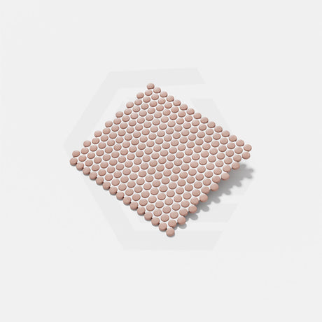 Cottage Penny Round Mosaic Sheet Sugar Rose Matt Pink 315x291mm Tile (20x20mm Round Piece)