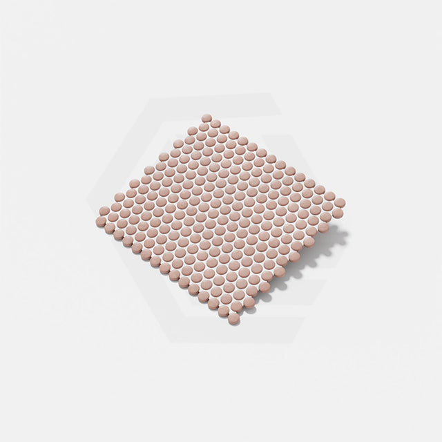 Cottage Penny Round Mosaic Sheet Sugar Rose Matt Pink 315x291mm Tile (20x20mm Round Piece)