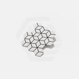 Cottage Diamond Cube Mosaic Sheet Matt White 309x268mm Tile (83x48mm Cube Piece)