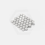Cottage Hexagon Mosaic Sheet Gloss White 325x282mm Tile (51x59mm Hexagon Piece)