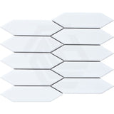 Cottage Picket Mosaic Sheet Gloss White 257x313mm Tile (48x195mm Picket Piece)