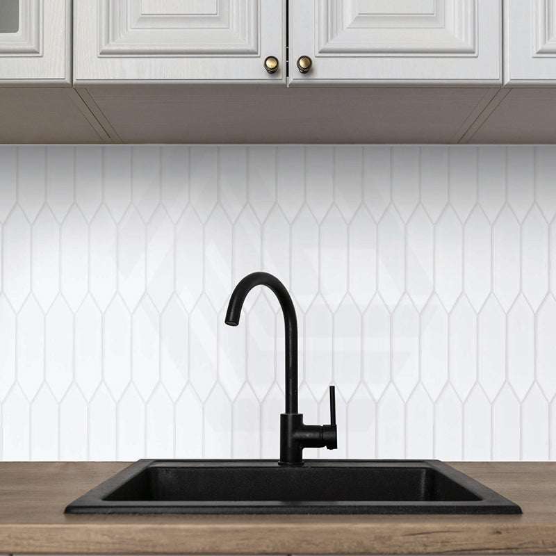 Cottage Picket Mosaic Sheet Matt White 257x313mm Tile (48x195mm Picket Piece)