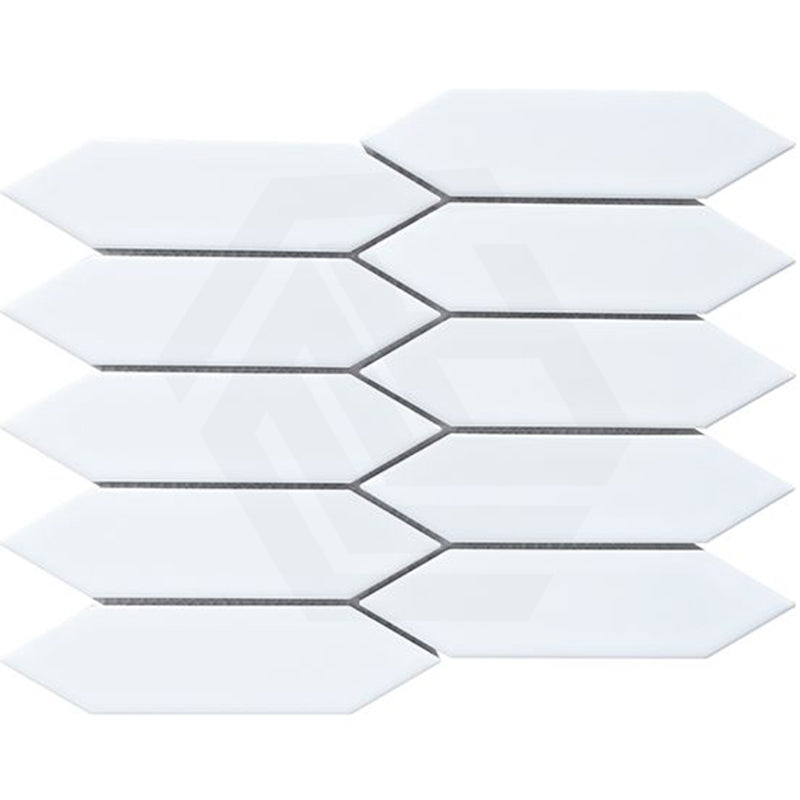 Cottage Picket Mosaic Sheet Matt White 257x313mm Tile (48x195mm Picket Piece)