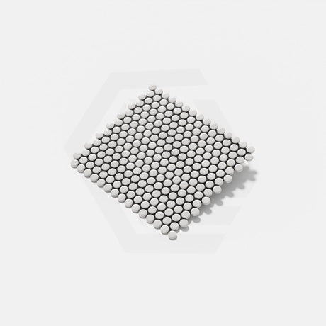 Cottage Penny Round Mosaic Sheet Gloss White 315x291mm Tile (20x20mm Round Piece)