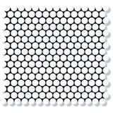 Cottage Penny Round Mosaic Sheet Matt White 315x291mm Tile (20x20 Round Piece)