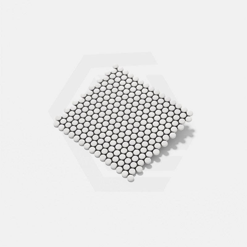 Cottage Penny Round Mosaic Sheet Matt White 315x291mm Tile (20x20 Round Piece)