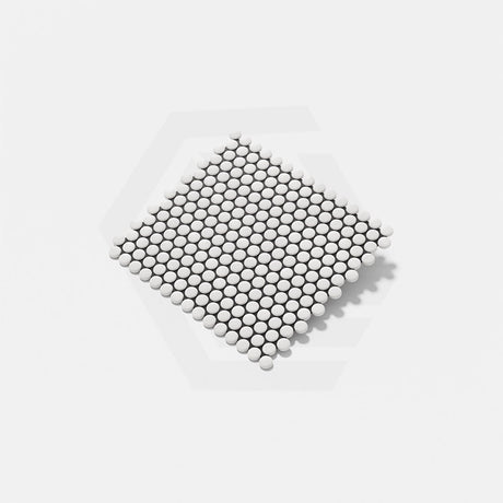 Cottage Penny Round Mosaic Sheet Matt White 315x291mm Tile (20x20 Round Piece)