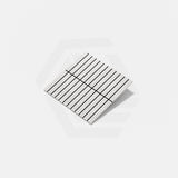 Cottage Strip Mosaic Sheet Matt White 300x296mm Tile (22x145mm Strip Piece)
