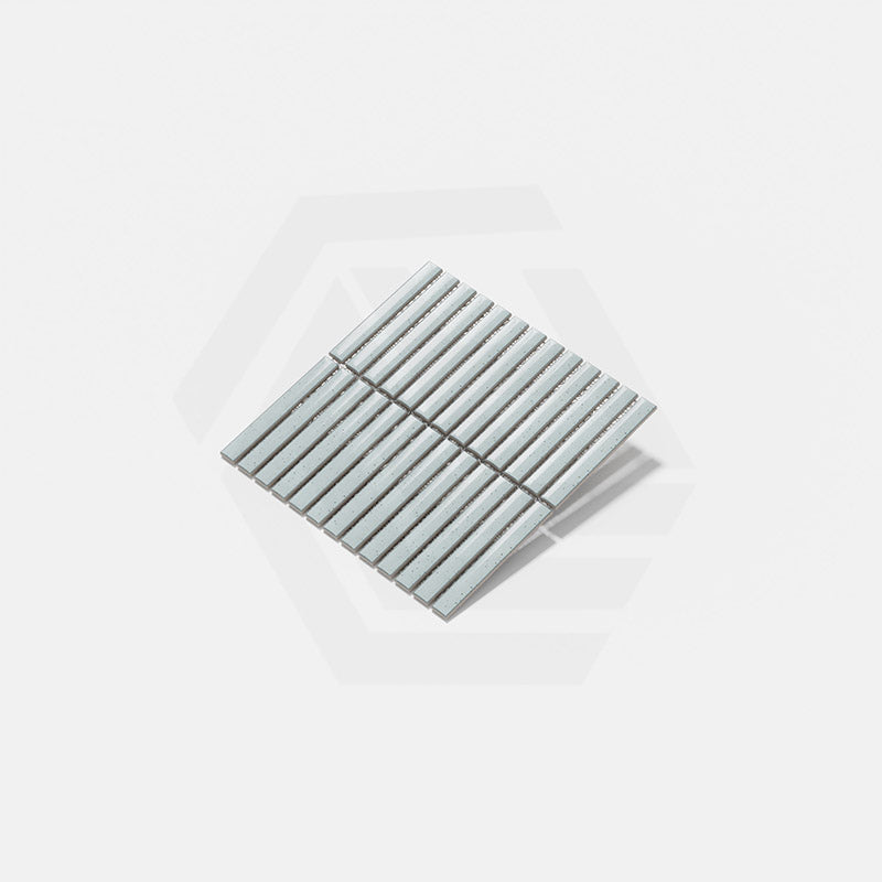 Cottage 3D Strip Mosaic Sheet Highland Grey Gloss 299x296mm Tile (20x145mm Strip Piece)