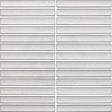 Cottage 3D Strip Mosaic Sheet Ivory Gloss Beige 299x296mm Tile (20x145mm Strip Piece)