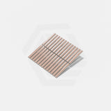 Cottage 3D Strip Mosaic Sheet Sugar Rose Gloss Pink 299x296mm Tile (20x145mm Strip Piece)