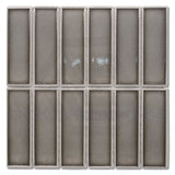Cottage 3D Brick Mosaic Sheet Smoke Gloss Dark Grey 300x300m Tile (47x147mm Brick Piece)