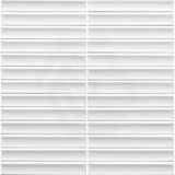 Cottage 3D Strip Mosaic Sheet Gloss White 299x296mm Tile (20x145mm Strip Piece)