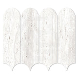 Euromarmo Mosaic Travertine Chiaro Feather Matt Tile 338x260mm Sheet (83x260mm Chip Piece)